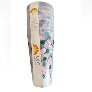 Set Of 8 Pickleball Themed 32oz BPA Free Drinking Glasses NEW Drinkware Gift Set